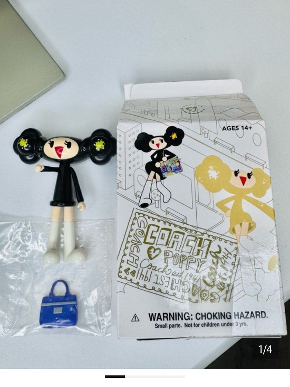 Coach x Poppy Vinyl Figure - Black with Cream Legs